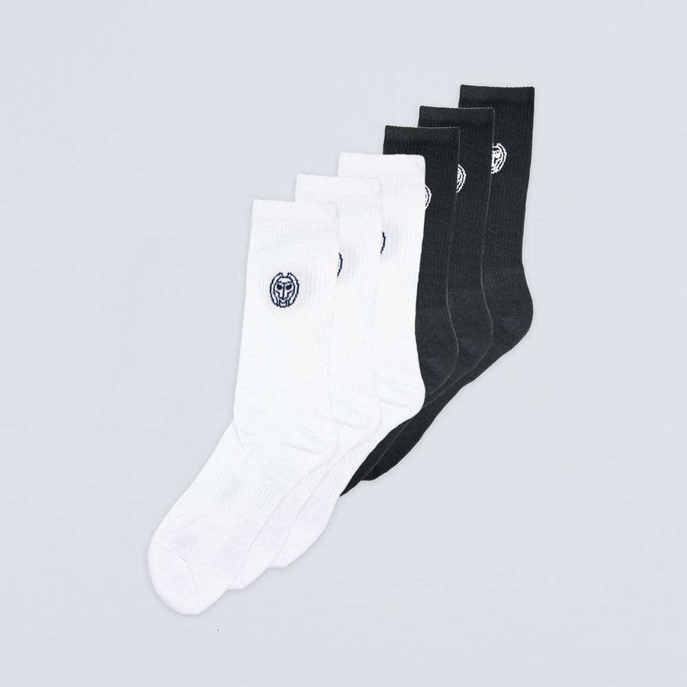 Don Carlito XXL Crew Move Socks 6 Pack - black, white