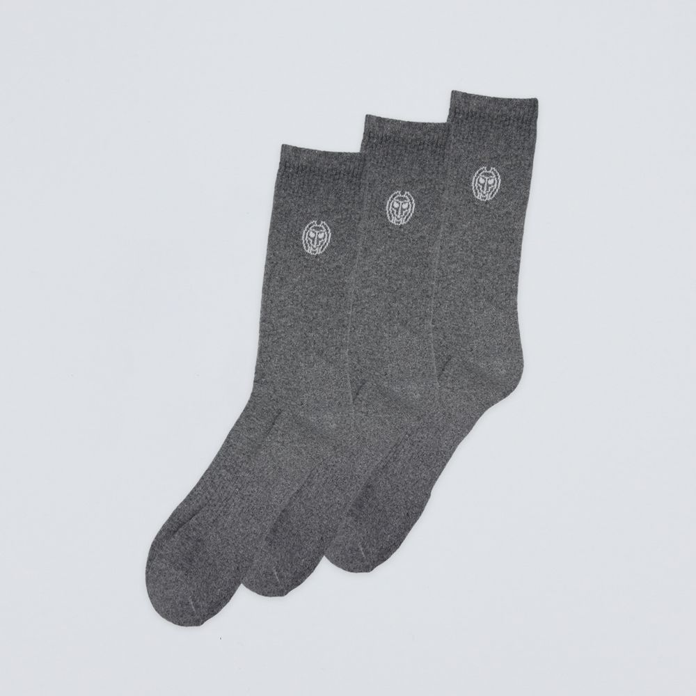 Don Carlito Crew Move Socks 3 Pack - grey