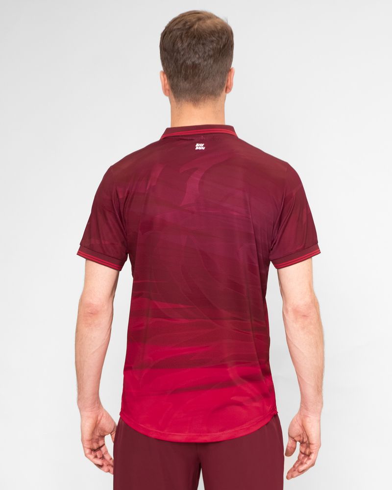 Protected Leafs Polo - bordeaux