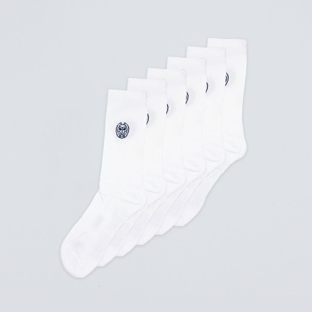 Don Carlito XXL Crew Move Socks 6 Pack - white
