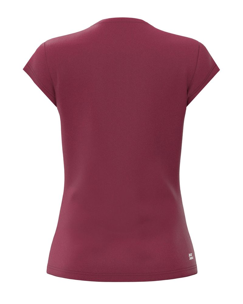 Protected Leafs V-Neck Tee - bordeaux